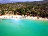 Ψιλή άμμος παραλία, Θάσος, Ελλάδα