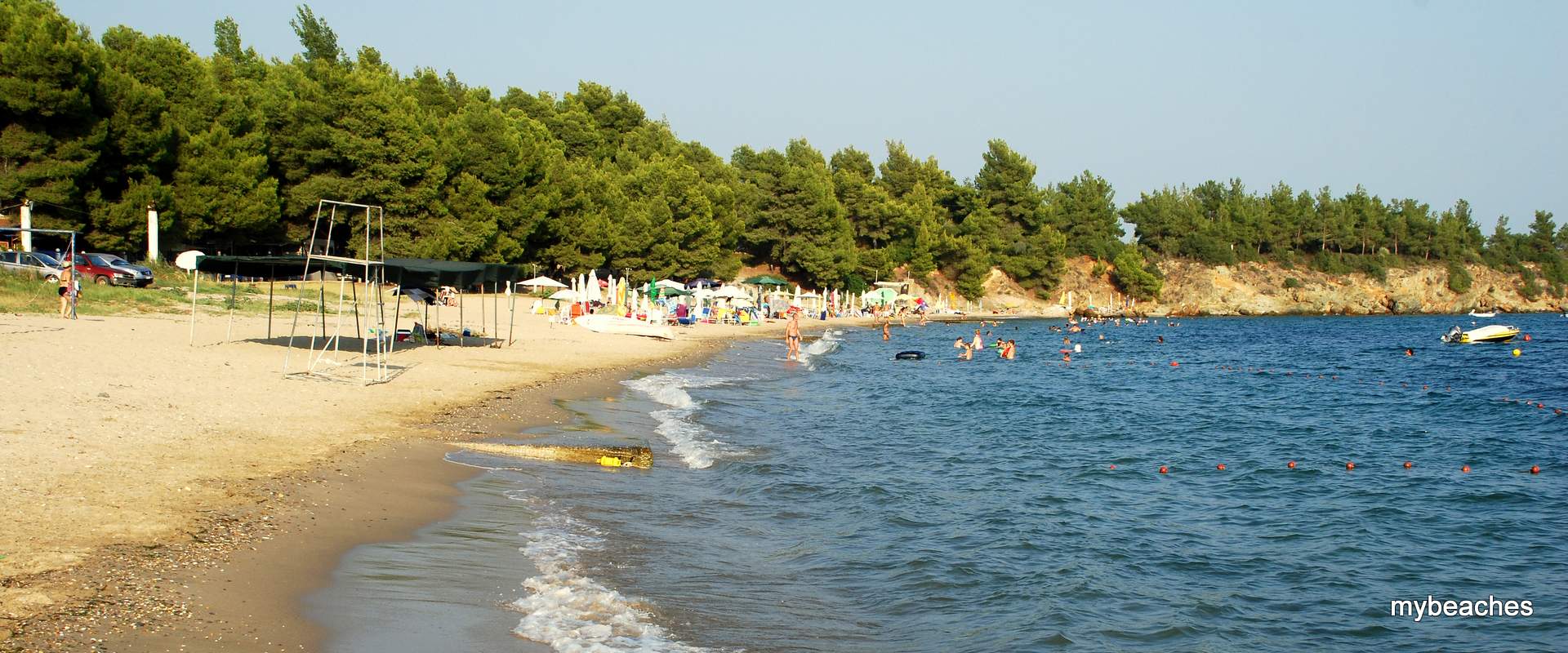 Μεταμόρφωση παραλία, Τορωναίος κόλπος, Χαλκιδική, Ελλάδα