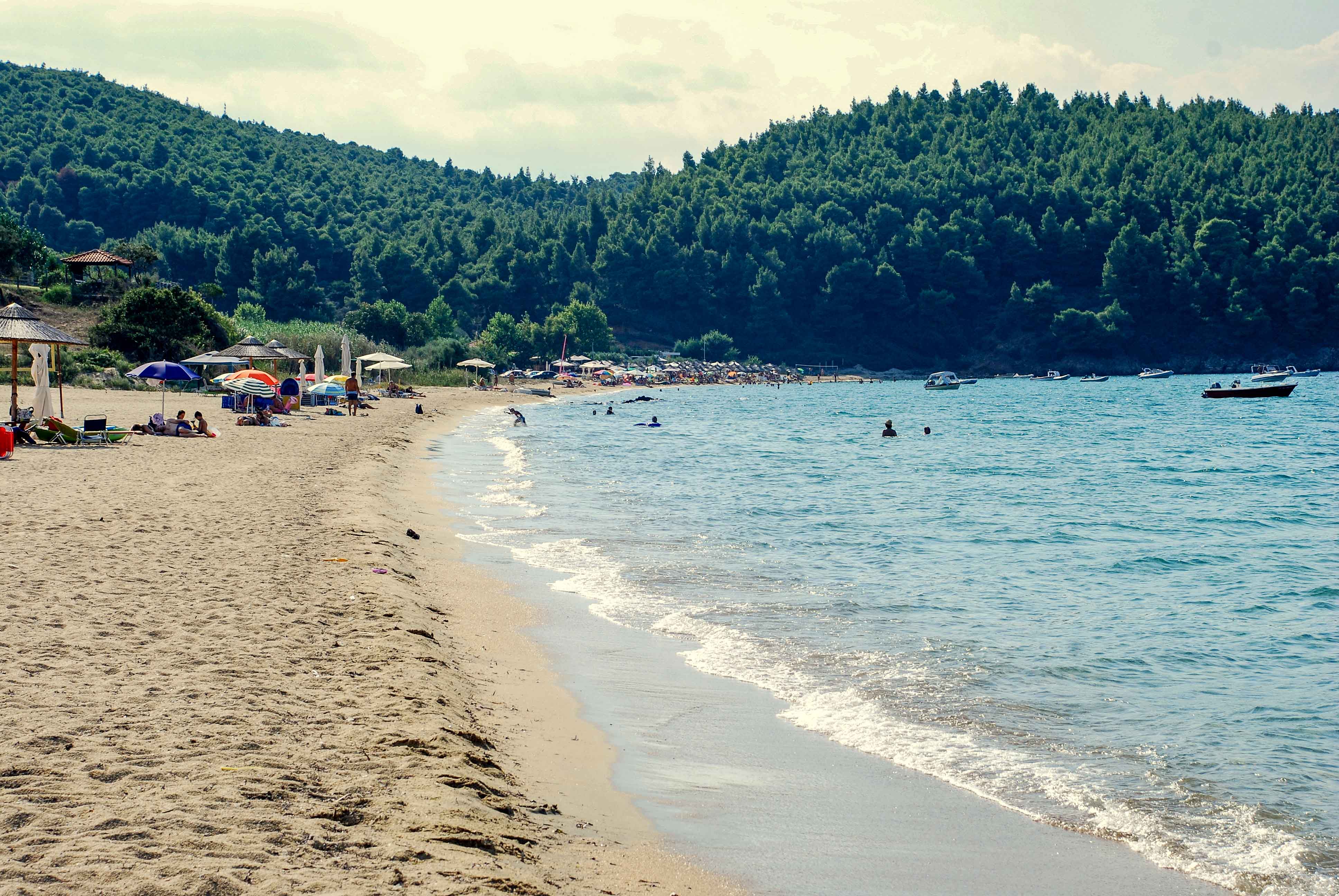Δυτική Κομίτσα παραλία, Κόλπος Ιερισσού, Χαλκιδική, Ελλάδα